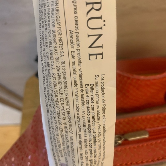 PRUNE Coral Leather Snake Print Design Shoulder Bag - Picture 12 of 13